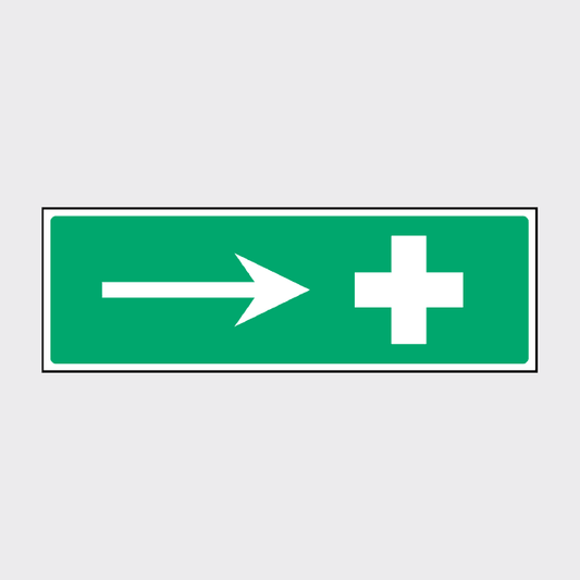 First Aid Right Arrow Sign