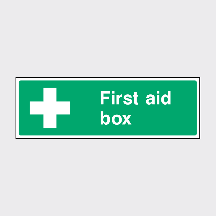 First Aid Box Sign | Emergency Medical Notice