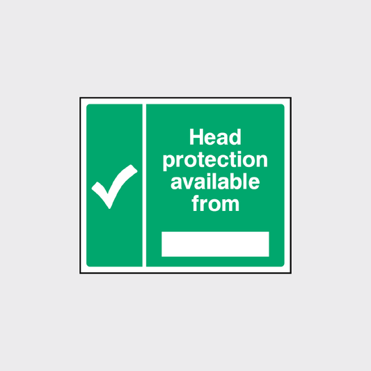 Head Protection is available from sign - FAID0045