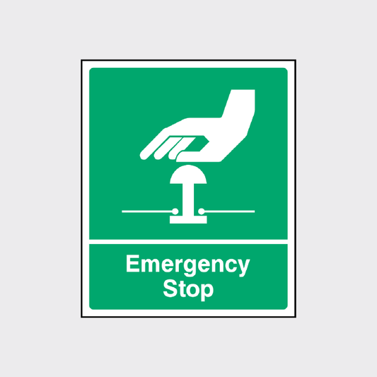 Green Emergency Stop Sign