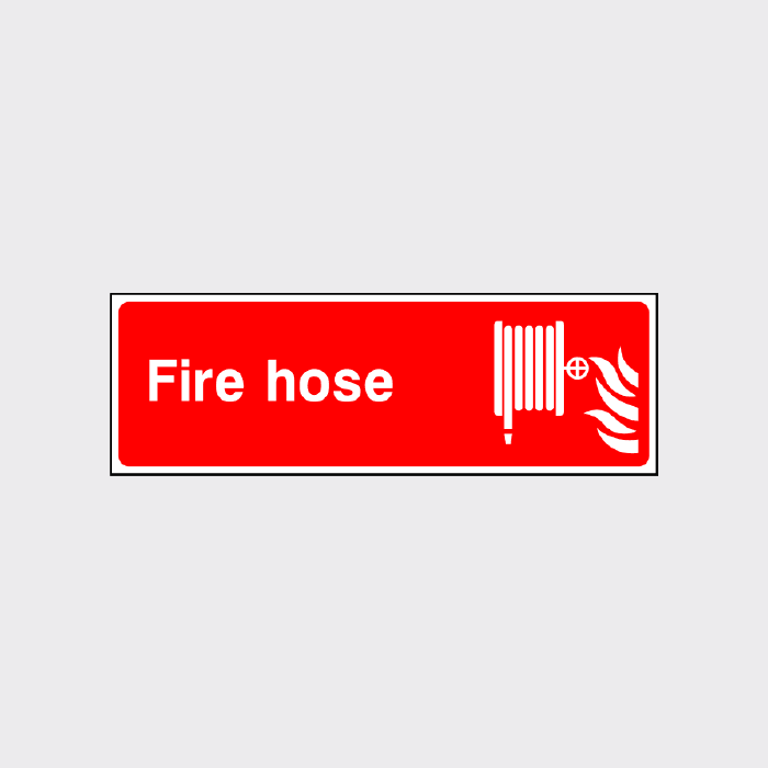 Fire Hose Landscape Sign | Fire Safety Notice