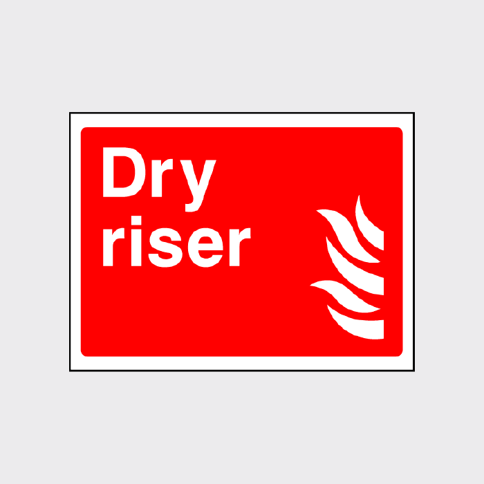 Gas Riser Sign Dry Riser Sign | Fire Safety Notice