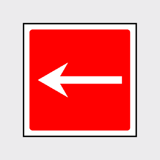 Red Arrow Left Sign