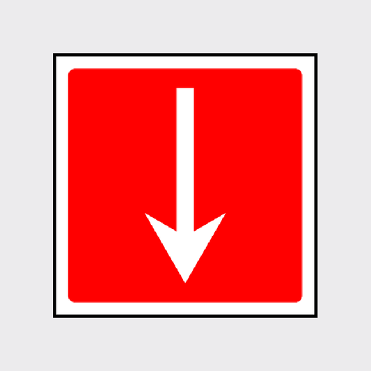 Red Arrow down Sign