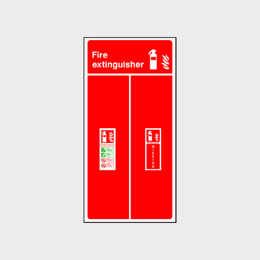 Foam Spray Extinguisher Missing Sign