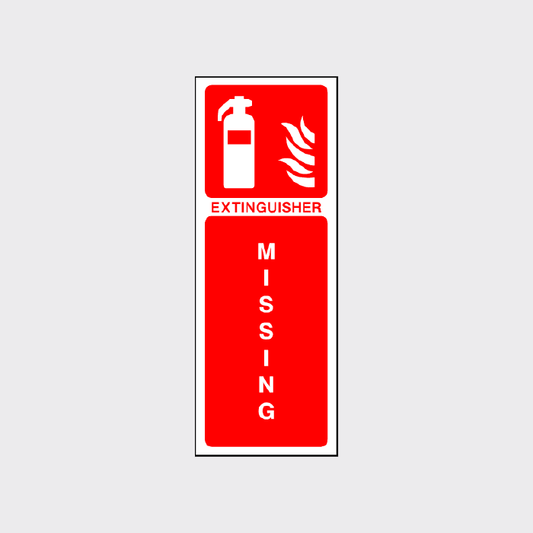 Fire Extinguisher Missing Sign
