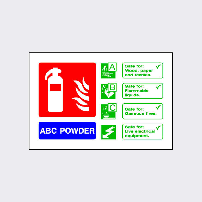 ABC Powder Extinguisher Sign | Fire Safety Notice