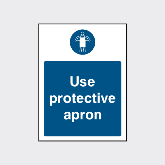 Use protective apron sign 