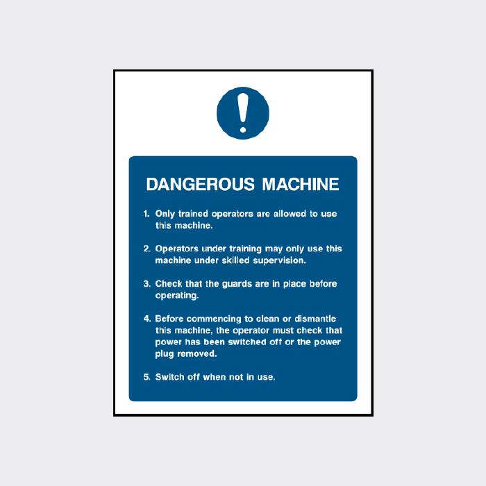 Dangerous machine safety sign – The Safety Sign Shop