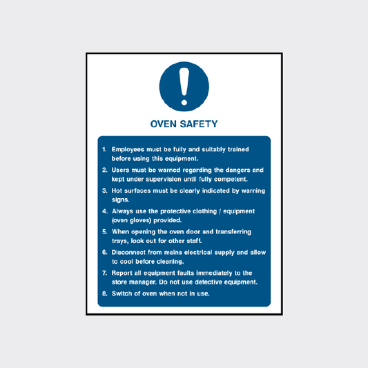 Oven Safety Sign