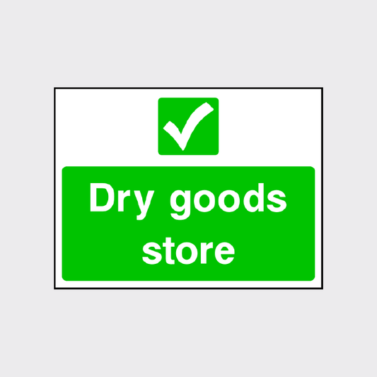 Dry goods store sign
