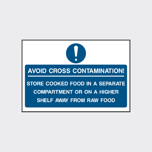 Avoid cross contamination sign