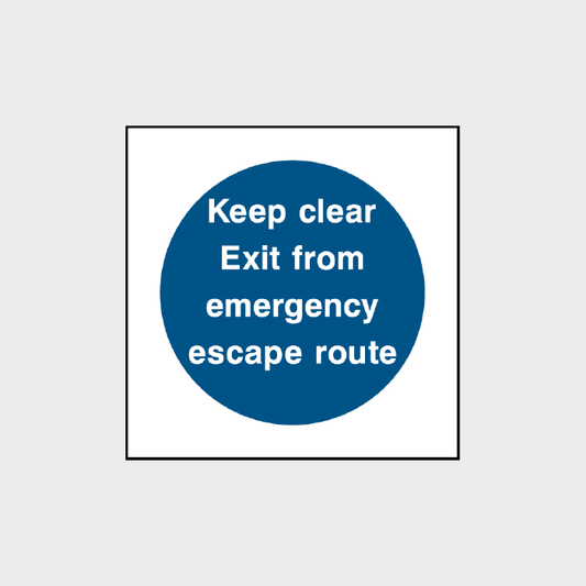 Keep clear exit from emergency escape route  - FPRV0004