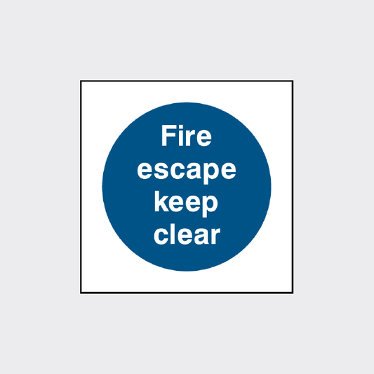 Fire escape keep clear  - FPRV0005