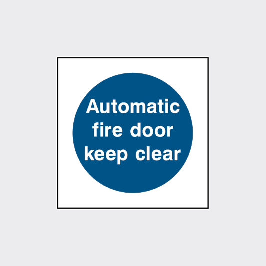 Automatic fire door keep clear  - FPRV0009