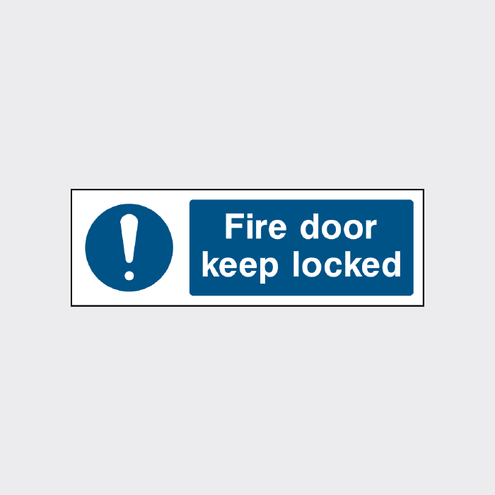 Fire Door Keep Locked Sign | Fire Safety & Security