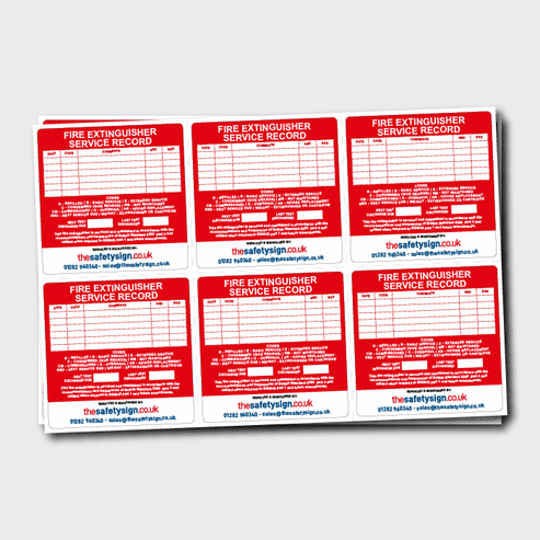 Fire Extinguisher Service Stickers - Free Custom Artwork & Sharpie Pen