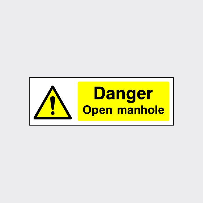 Danger Open Manhole Sign | Workplace & Site Safety Notice