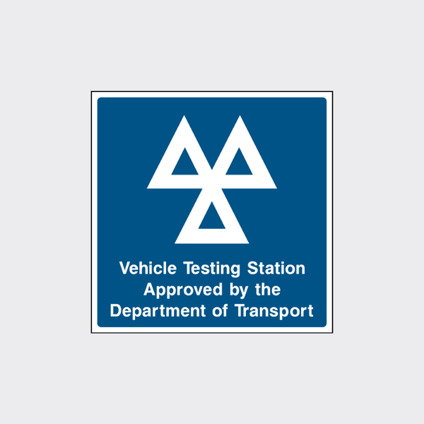 MOT Vehicle Testing Station Sign | Garage Entrance Display