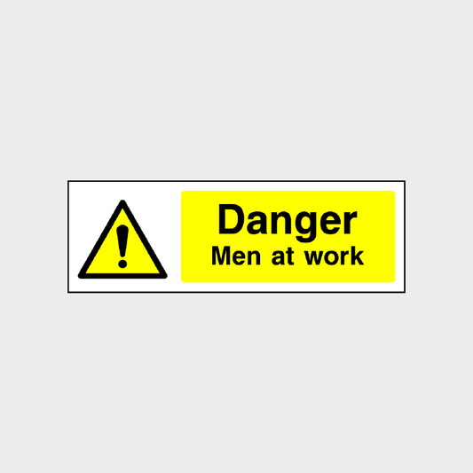 Danger Men at Work Sign Landscape