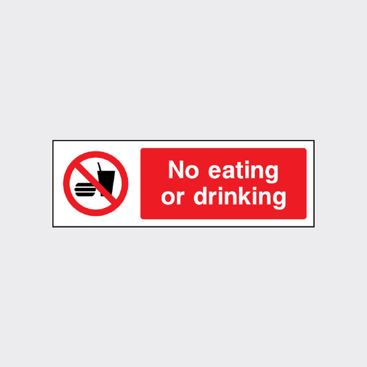 No eating or drinking 