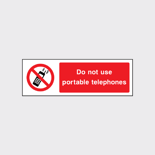 Do not use portable telephones 