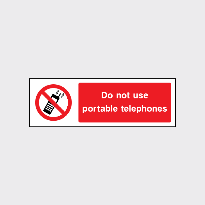 Do not use portable telephones 