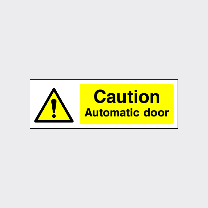 Automatic Doors Signshop Caution Automatic Door Warning Sign - The Safety Sign