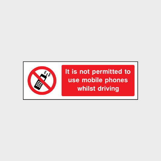 It is not permitted to use mobile phones whilst driving