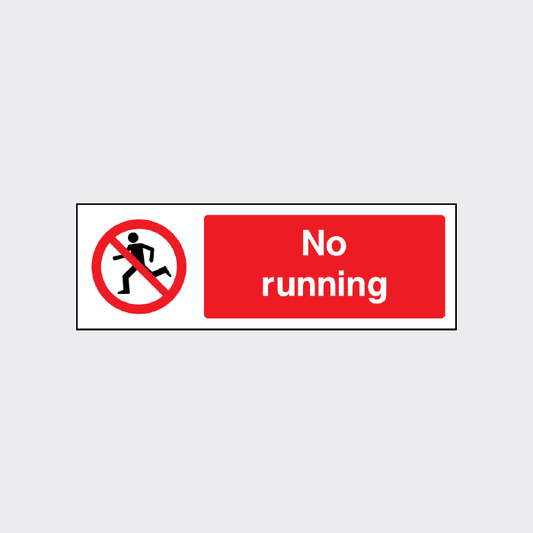 No running Sign