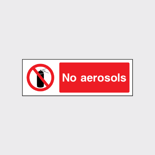 No Aerosols Sign