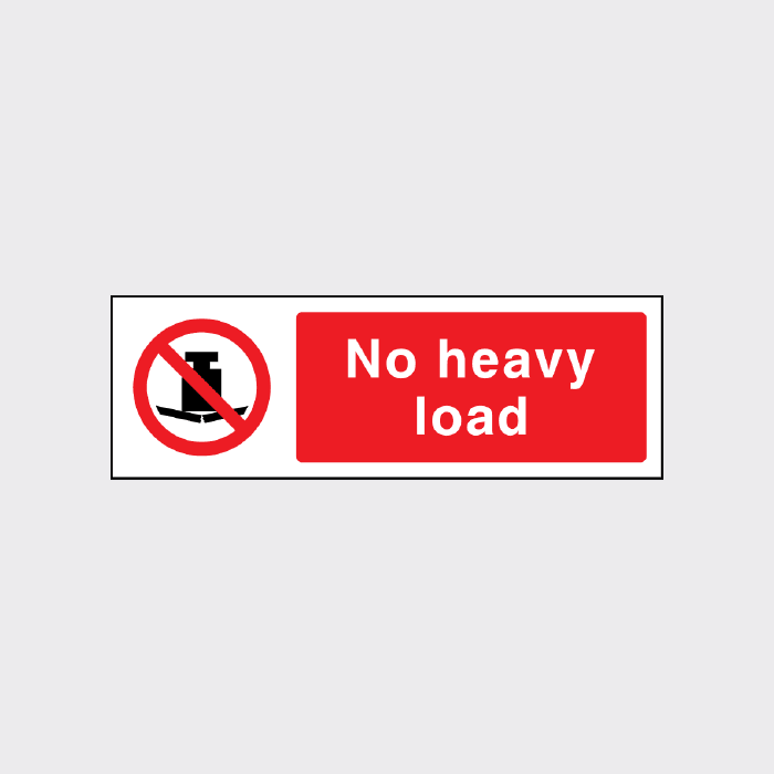 No Heavy Load Label No Heavy Load Sign | Ensure Safety and Protect Equipment