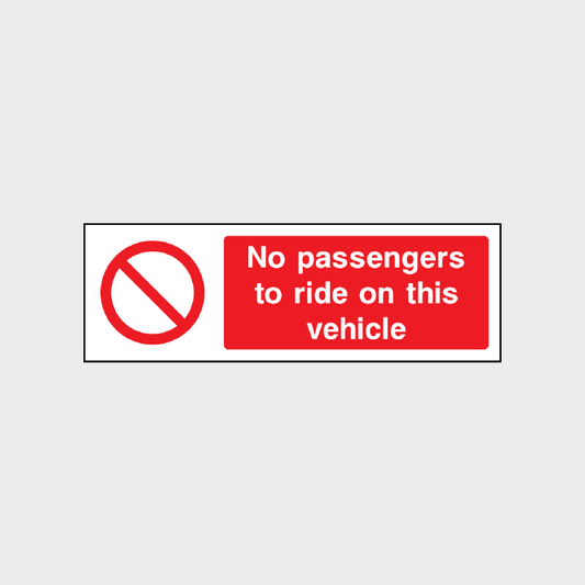 No passengers to ride on this vehicle