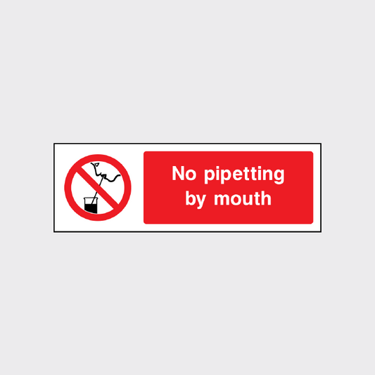 No pipetting by mouth