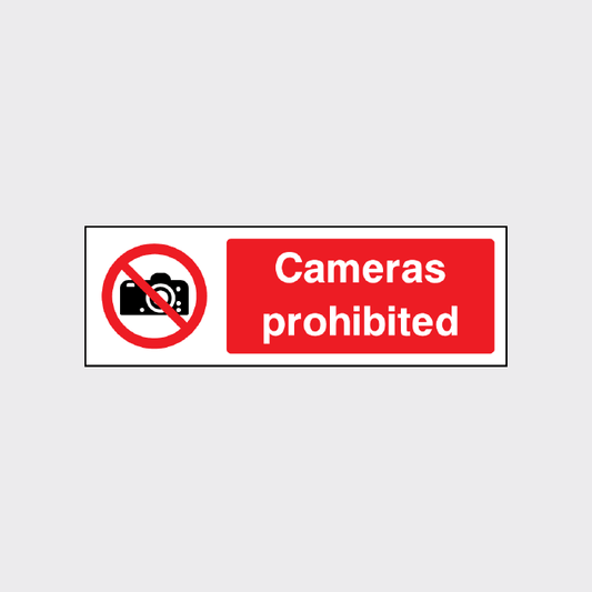 Cameras prohibited sign