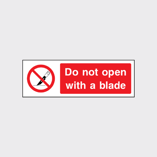 Do not open with a blade 