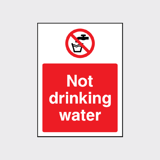 Not drinking water sign