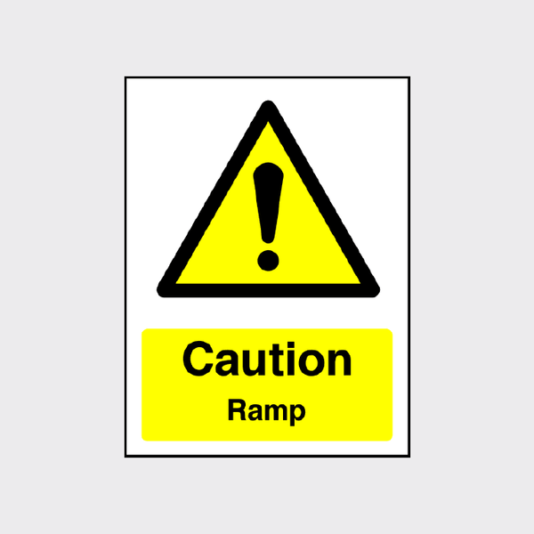 Safety Off Ramp Sign Caution Ramp Sign - Safety Signs in Multiple Sizes and Materials