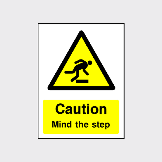Caution Mind the step sign