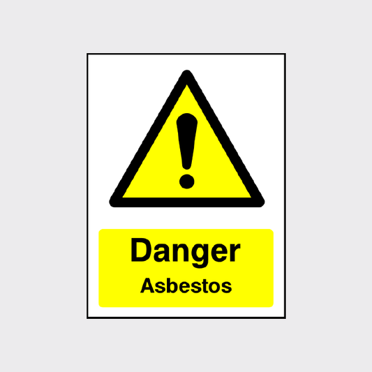 Danger Asbestos  sign