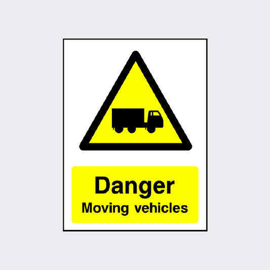 Danger Moving Vehicles Sign