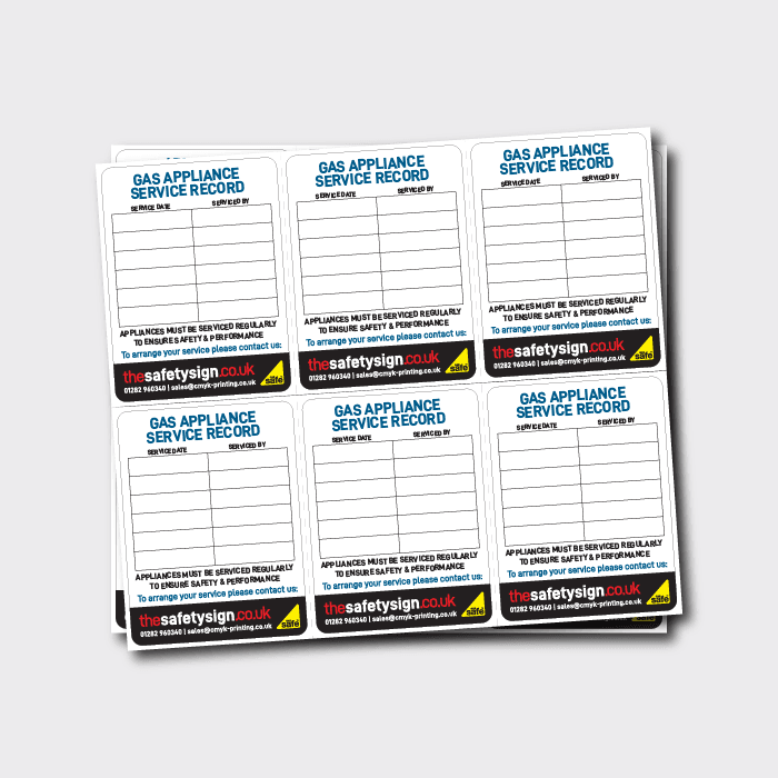 Gas Check Sticker Custom Gas Appliance Service Stickers - Premium Vinyl, Free Artwork ...