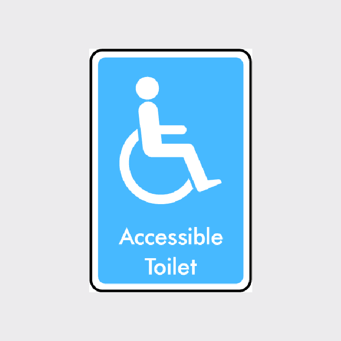 Accessible Toilet Wheelchair Sign | Inclusive Restroom Identification