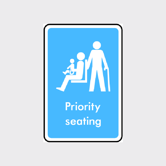 Priority Seating Sign | Clear & Inclusive Seating Guidance