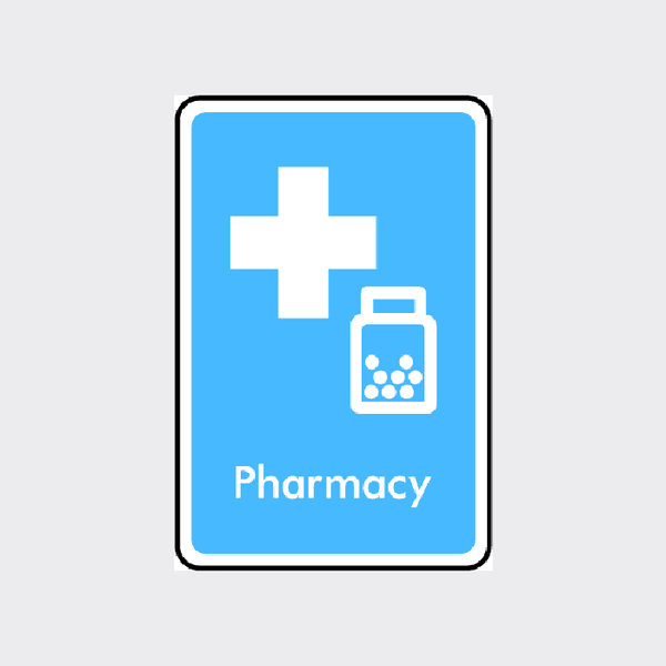 Medication Tech Sign Pharmacy Sign | Clear & Professional Medical Facility Signage