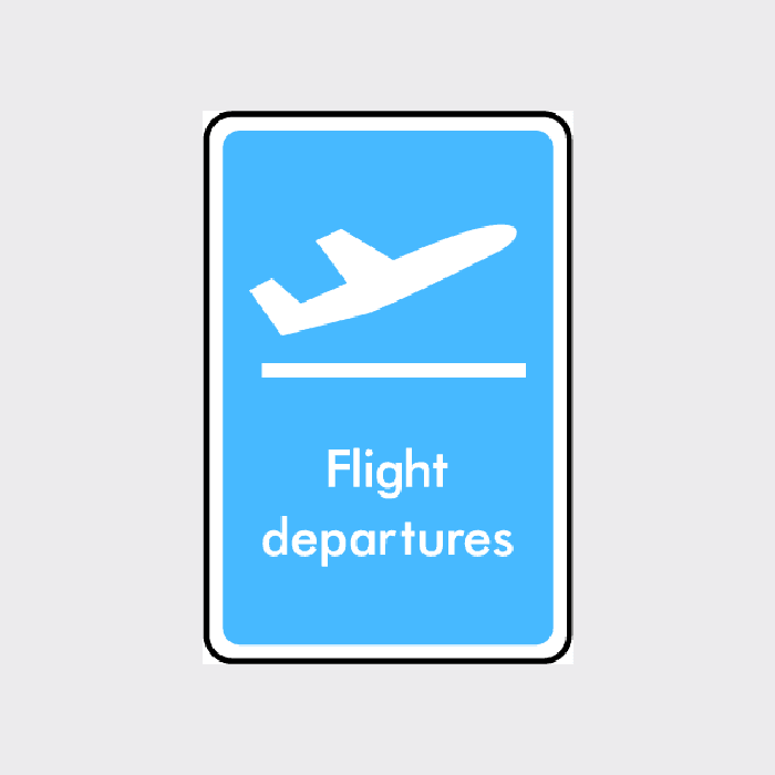 Flight Departures Sign | Clear & Professional Airport Signage
