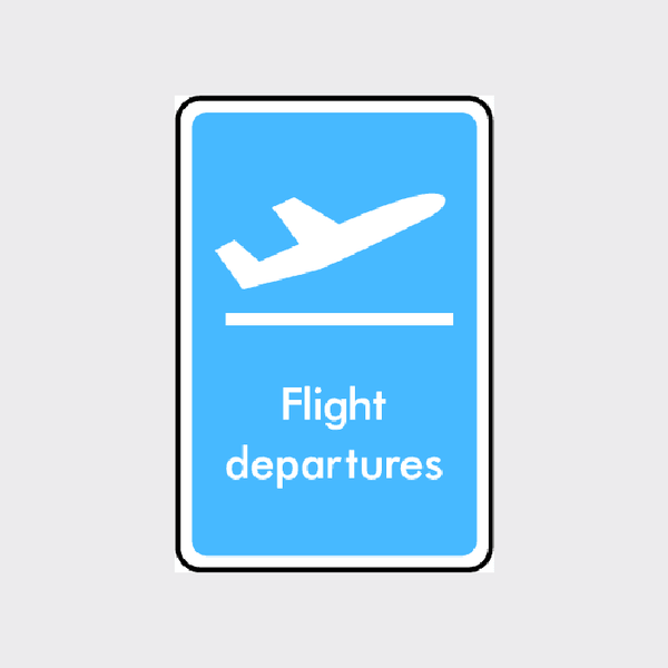 Flight Departures Sign | Clear & Professional Airport Signage