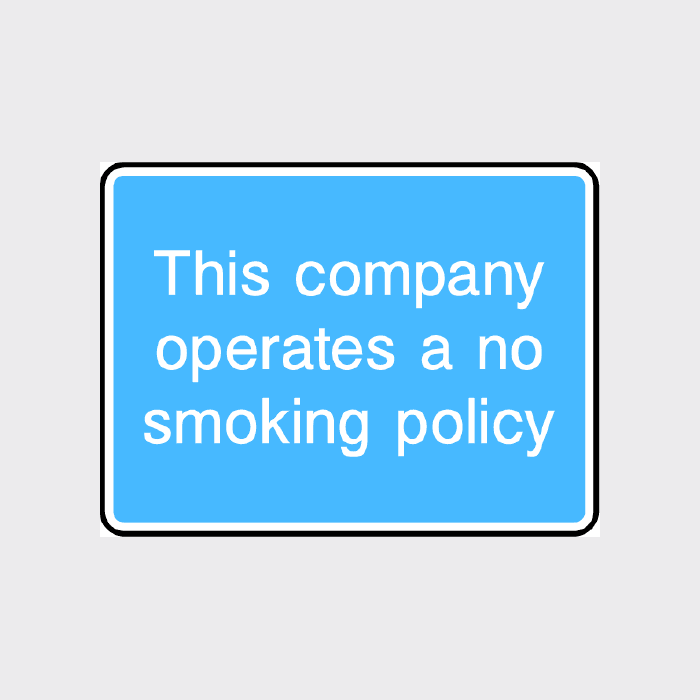 No Smoking Policy Sign | Workplace Compliance Notice