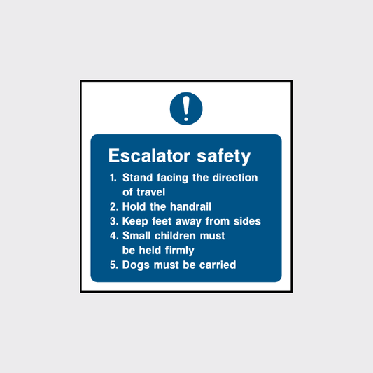 Escalator Safety Sign - LIFT0003