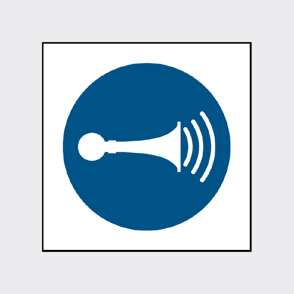 Sound Man Sign Sound horn signs - MACH0054 - The Safety Sign